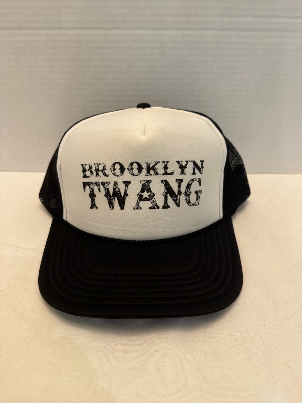 OTTO Black and White 'Brooklyn Twang' Trucker Hat